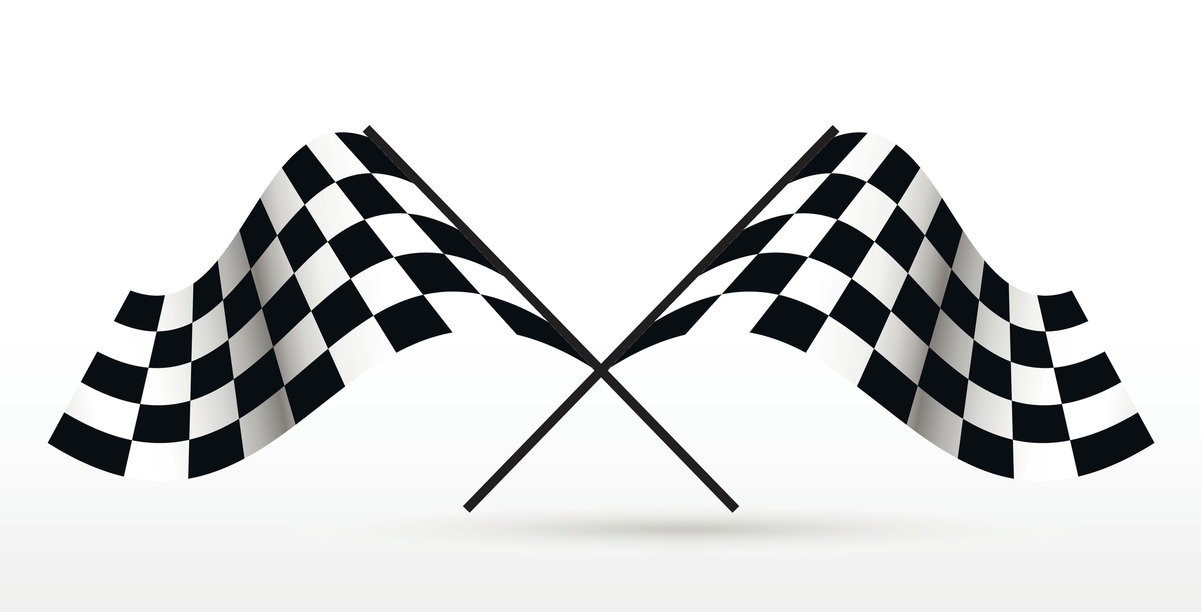 Black and White Check Racing Flags