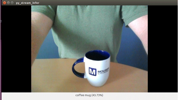 Movidius recognizes a coffee cup