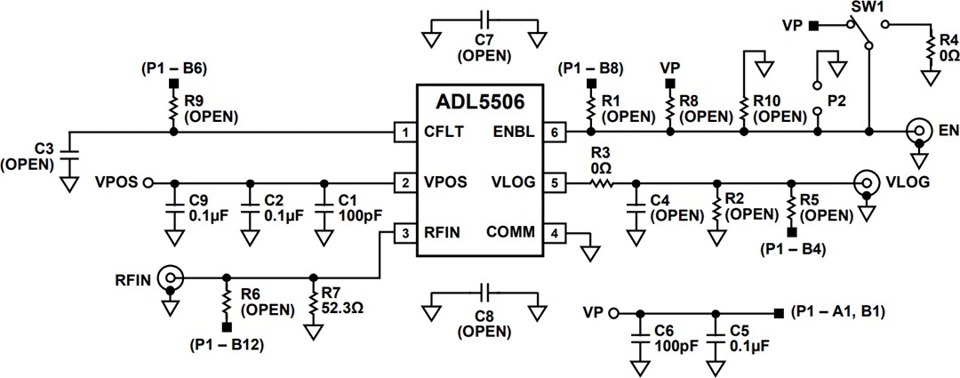 Schematic - Analog Devices Inc. ADL5506-EVALZ Evaluation Board Schematic - Analog Devices Inc. ADL5506-EVALZ Evaluation Board