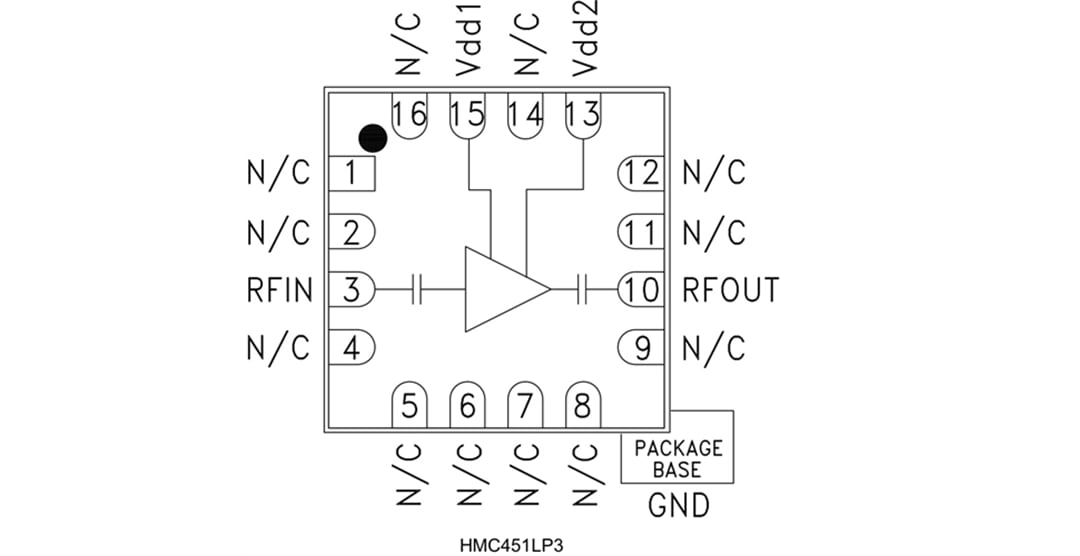 Block Diagram - Analog Devices Inc. HMC451 GaAs pHEMT MMIC Amplifier Block Diagram - Analog Devices Inc. HMC451 GaAs pHEMT MMIC Amplifier
