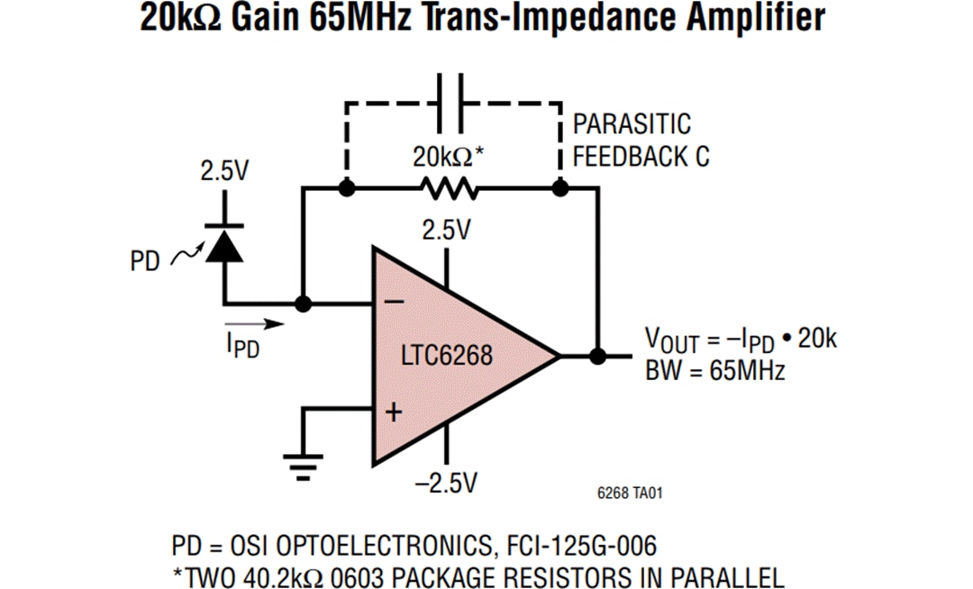 Application Circuit Diagram - Analog Devices Inc. LTC6268 & LTC6269 Op Amps Application Circuit Diagram - Analog Devices Inc. LTC6268 & LTC6269 Op Amps